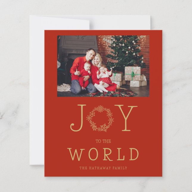 Budget Minimal Snowflakes Joy To The World (Framsida)