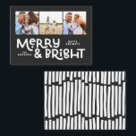 budget - minimal typografi 3 bild Juli roligt Anteckningskort<br><div class="desc">Allt kanske inte är lugn,  men allt kan fortfarande vara ljust med den här roligten grönt,  modern grafisk svartvit design julkort. Med utrymme för 3 kvadratfotografier,  tillgängligt i ett urval av färg.</div>