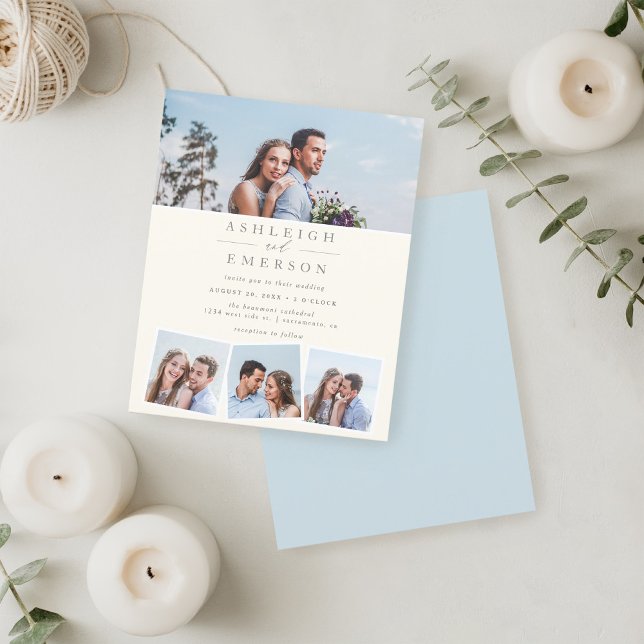 Budget minimalist Beige Photo Collage Bröllop (Skapare uppladdad)