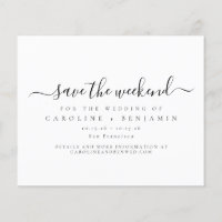 Budget Minimalist Black Script Spara Helg