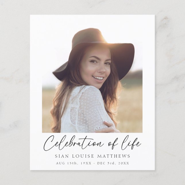 Budget Minimalist Firande of Life Memorial (Framsida)