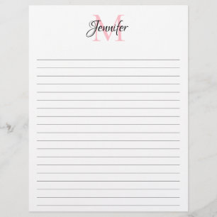 Budget minimalist linjerat monogram papper för skr reklamblad