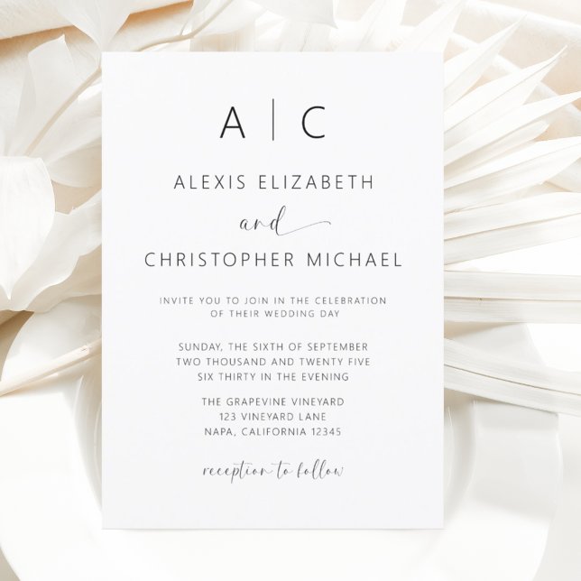 Budget Minimalist Modern Calligraphy Bröllop (Skapare uppladdad)