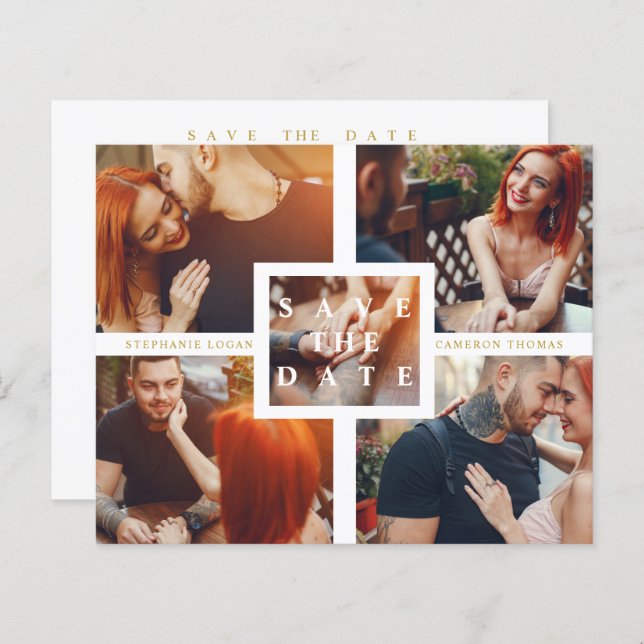 Budget Minimalist Modern Collage 5 Anpassningsbars (Fram/baksida)