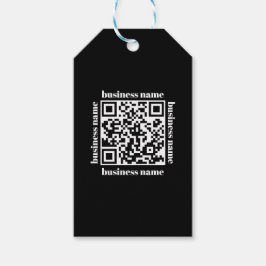 budget minimalist QR Code Business Keychain Presentetikett