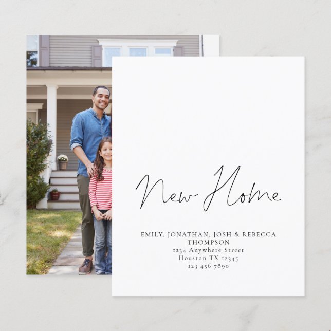 Budget Minimalist Skript Nytt Hemsadress (Fram/baksida)