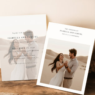 Budget - Minimalistisk Boho 2-inbjudan för fotobrö