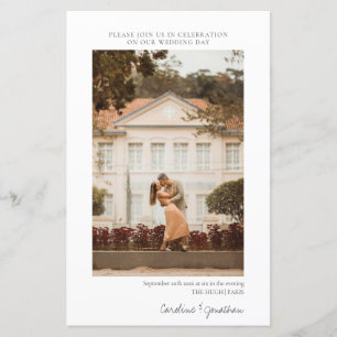 Budget Minimalistisk Foto Bröllop RSVP Inbjudan