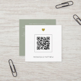 Budget-minimalistisk inbjudan till QR-kodmeddeland