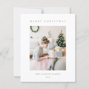 BUDGET Minimalistisk Olivgrön God Jul Foto