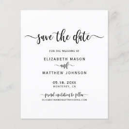 Budget Minimalistisk Stilig Skrift Anmäl datum