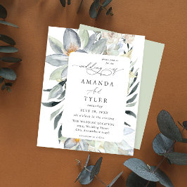 Budget Mint Grey & White Blommigt Bröllop - Mint