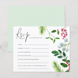 BUDGET Misteltofollage Julbröllop RSVP
