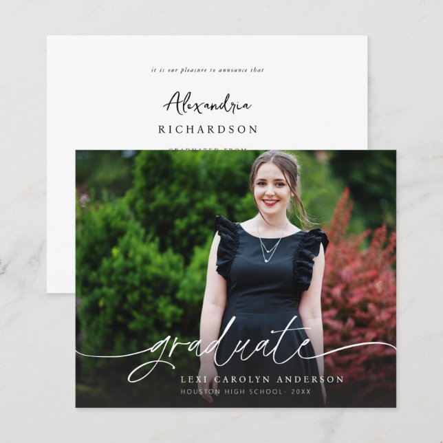 Budget MOD Foto & Calli 4 Studenten-meddelande (Fram/baksida)