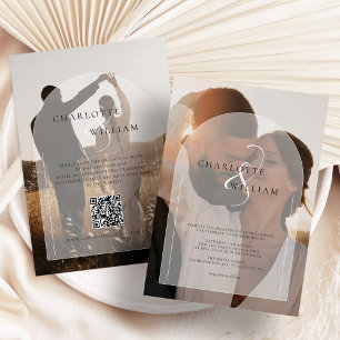 Budget Modern 2 fotobröllop - inbjudan