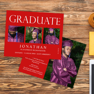 Budget Modern 4 Photo Studenten-meddelande - R Flygblad
