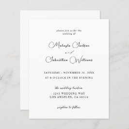 Budget Modern 9-kalligrafi Bröllop - svartvitt