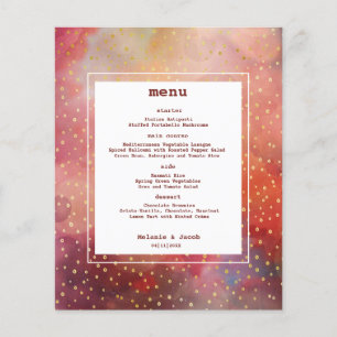 Budget Modern Abstract bröllopsmeny Flygblad