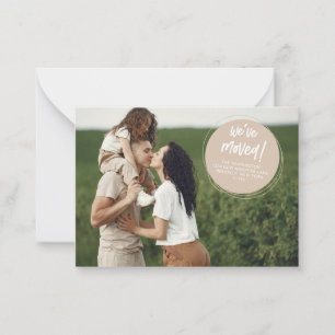 BUDGET Modern Abstrakt Circles Photo Flytta Anteckningskort