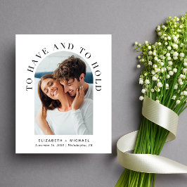 Budget Modern Arch Photo bröllopsinbjudan