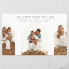 Budget Modern Arches Terracotta Photo Helgdag Card