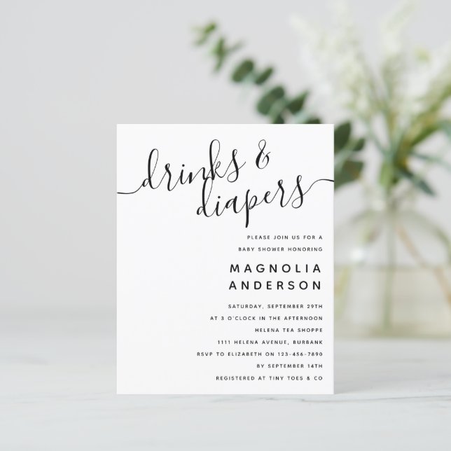 Budget Modern Barnkalasinbjudan (Stående Fram)