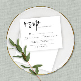 Budget Modern Black and White Bröllop OSA