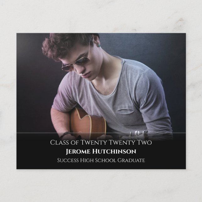 Budget Modern Black Photo Studenten-meddelande (Framsida)