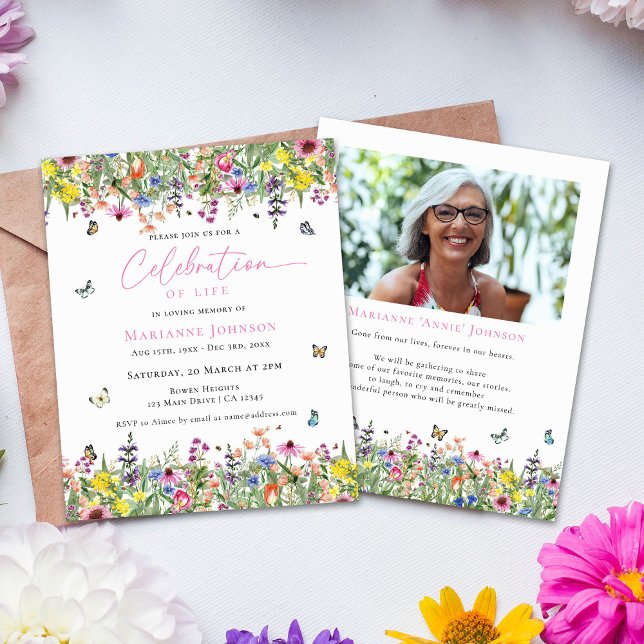 Budget Modern Blommigt Memorial Firande i livet (Skapare uppladdad)