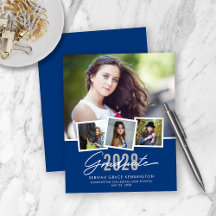 BUDGET Modern Blue Studenten Photo Collage