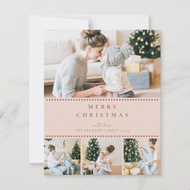BUDGET Modern Blush Multi Photo Christmas (Framsida)