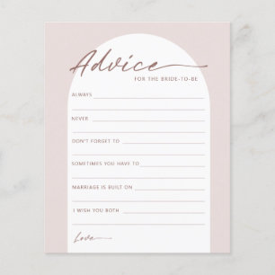 Budget Modern Bohemian Arch Bride to be RÅD Flygblad