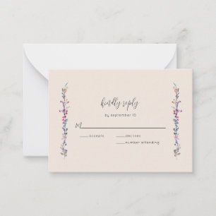 Budget Modern Boho Blommigt Wildblomma OSA kort