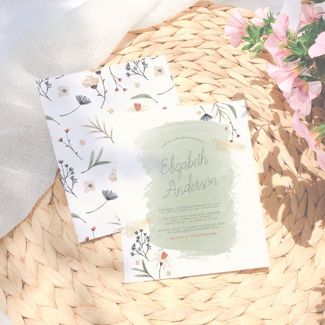 Budget Modern Boho Flowers Greenery Möhippa (Skapare uppladdad)