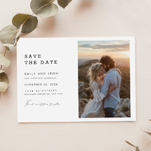 Budget Modern Boho Qr-kod Foto Bröllop Spara Datumet