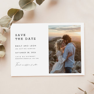 Budget Modern Boho Qr-kod Foto Bröllop Spara Datumet