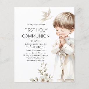 Budget Modern Boy Praying 1st Heliga Communion