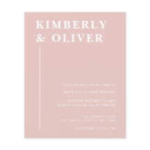 Budget Modern bröllopsinbjudan