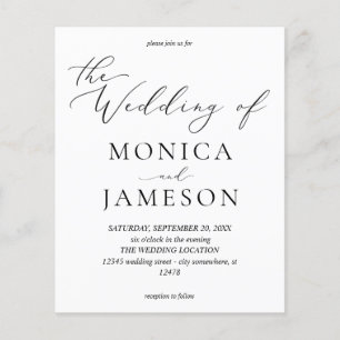 Budget Modern calligrafi V2 Bröllop Flyer
