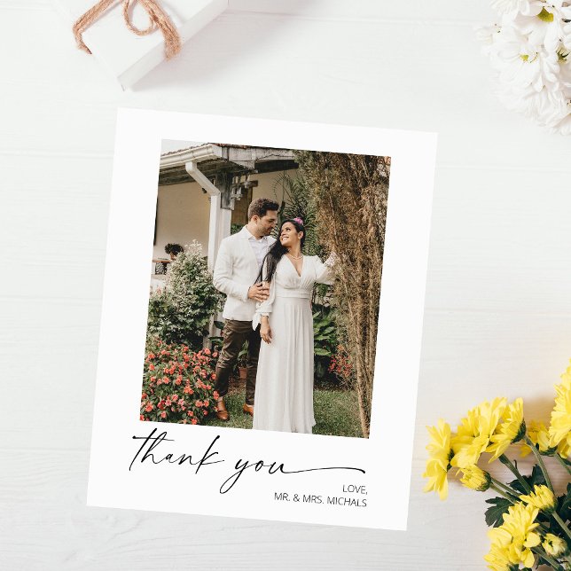Budget Modern Calligraphy Instan Photo SM Bröllop Flygblad (Skapare uppladdad)