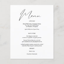 Budget Modern Chic Black & White Meny