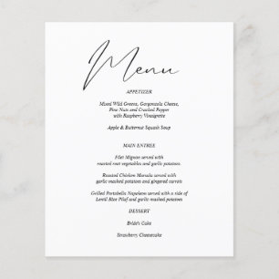 Budget Modern Chic Black & White Meny
