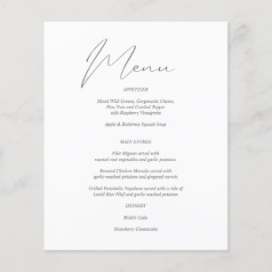 Budget Modern Chic Grått & White Meny