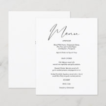 Budget Modern Chic Svart & Vit Meny