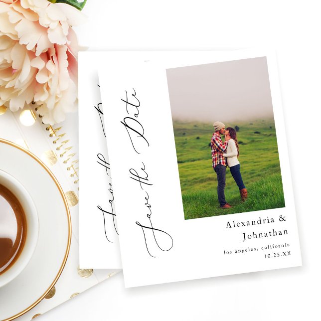 Budget Modern Elegant Foto Spara datumet (Skapare uppladdad)