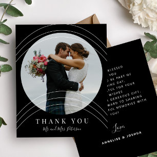 Budget modern elegant foto tack bröllop flyer
