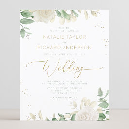 Budget Modern Elegant - inbjudan till Greenery Wed
