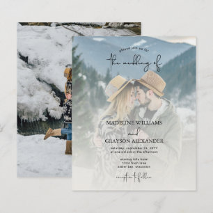 BUDGET Modern Elegant Script 2 Photo Bröllop