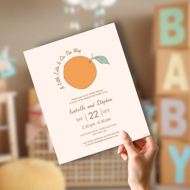Budget Modern En Söt Liten Orange Baby Shower (Skapare uppladdad)