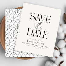 Budget Modern enkel svart elegant i bröllop kräm